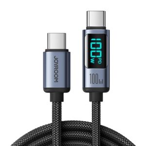 Joyroom Prism Series A16 USB-C / USB-C 100W kabel s LED zaslonom – 1.2 m