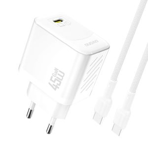 Dudao A28C 45W GaN zidni punjač + USB-C kabel – bijeli