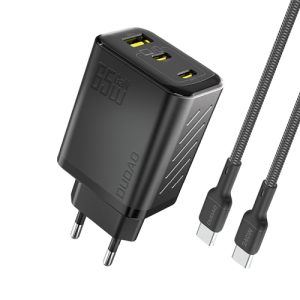 Dudao A29C 65W GaN zidni punjač + USB-C kabel – crni